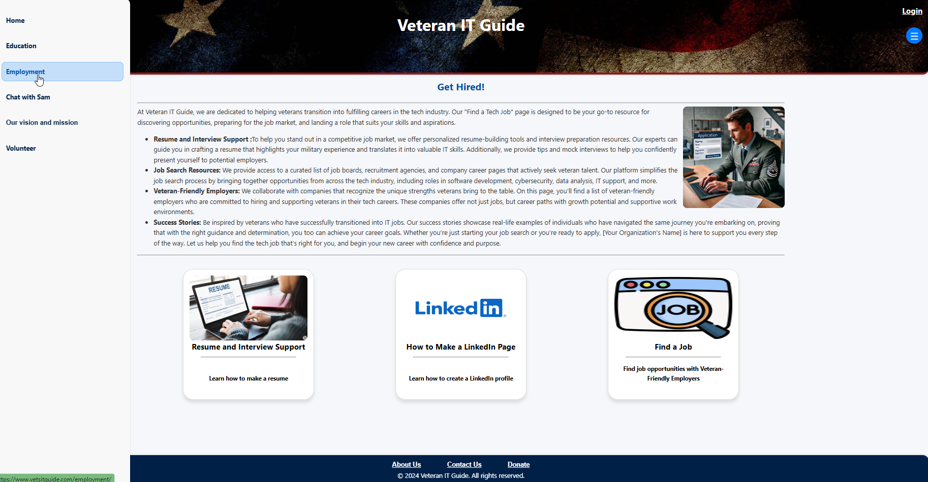 Vets IT Guide Employement