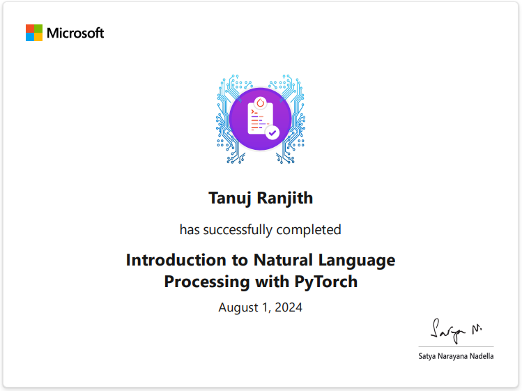 Introduction to natural language processing with PyTorch